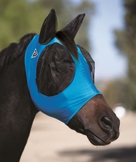 Professionel's Choice Comfort Fit lycra fluemaske til heste, i blå.